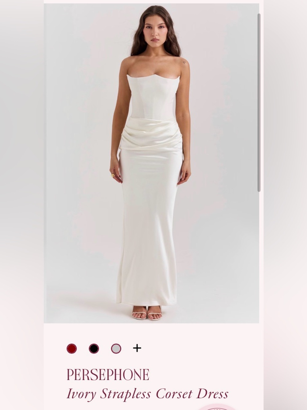House of CB Ivory Strapless Corset Gown